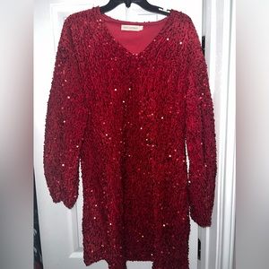 Red Sequin Dress